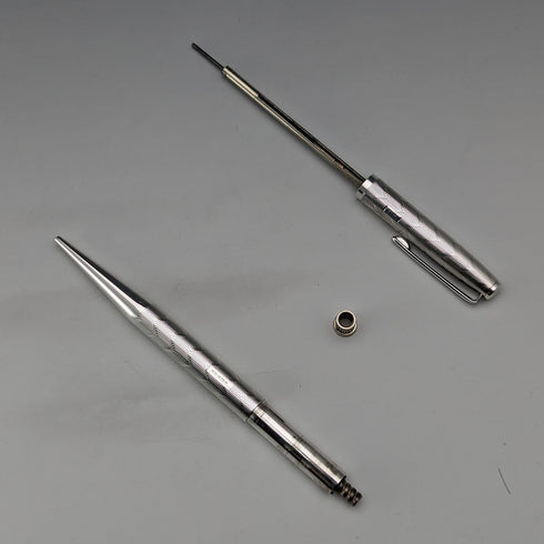 1965 British Yard O'Red Sterling Silver Push-Pull Pencil in Case